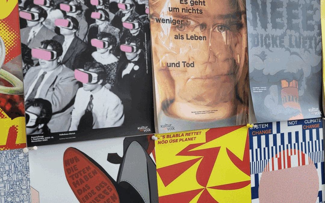 Plakataktion für Frieden und Klima